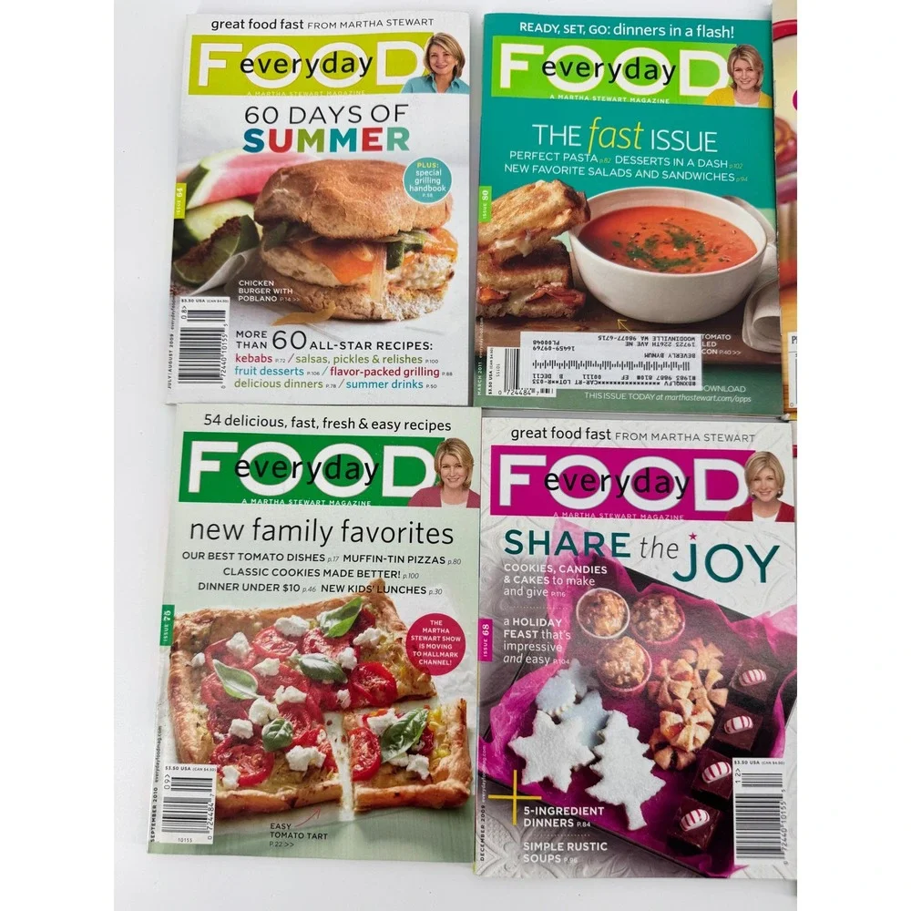 Lot 8 Martha Stewart Everyday Food Betty Crocker Cupcake Magazines 2009-2011